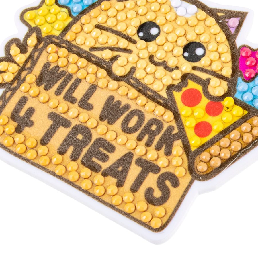 Will Work 4 Treats Crystal Art Bag Charm Kit Fuzzballs
