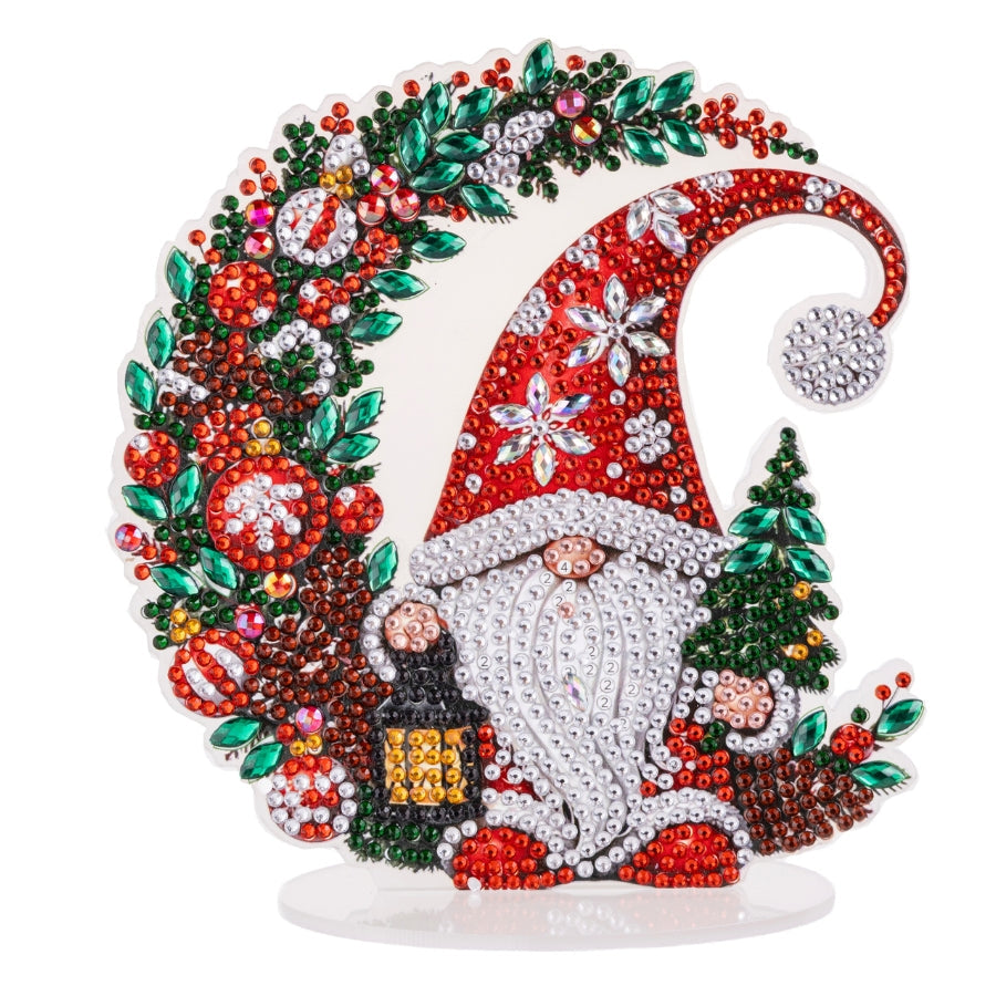 Winter Whimsical Gnomes Crystal Art Decoration Kit Set of 3