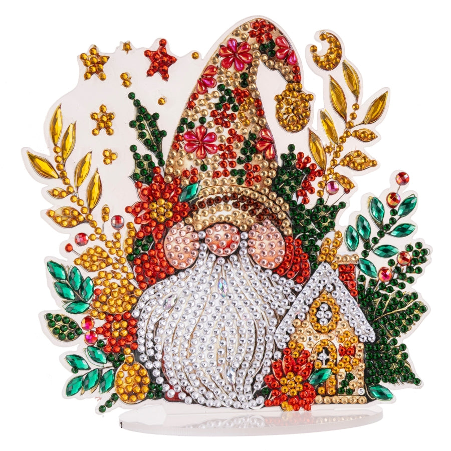 Winter Whimsical Gnomes Crystal Art Decoration Kit Set of 3