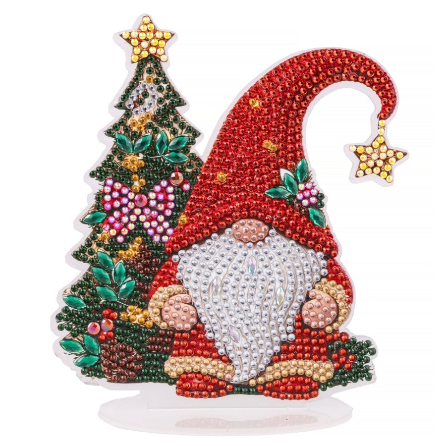 Winter Whimsical Gnomes Crystal Art Decoration Kit Set of 3