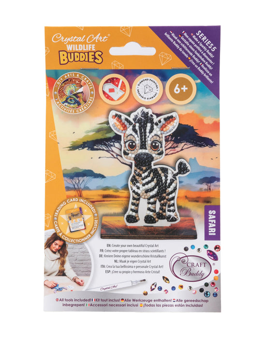 Zebra Crystal Art Wildlife Buddies pack