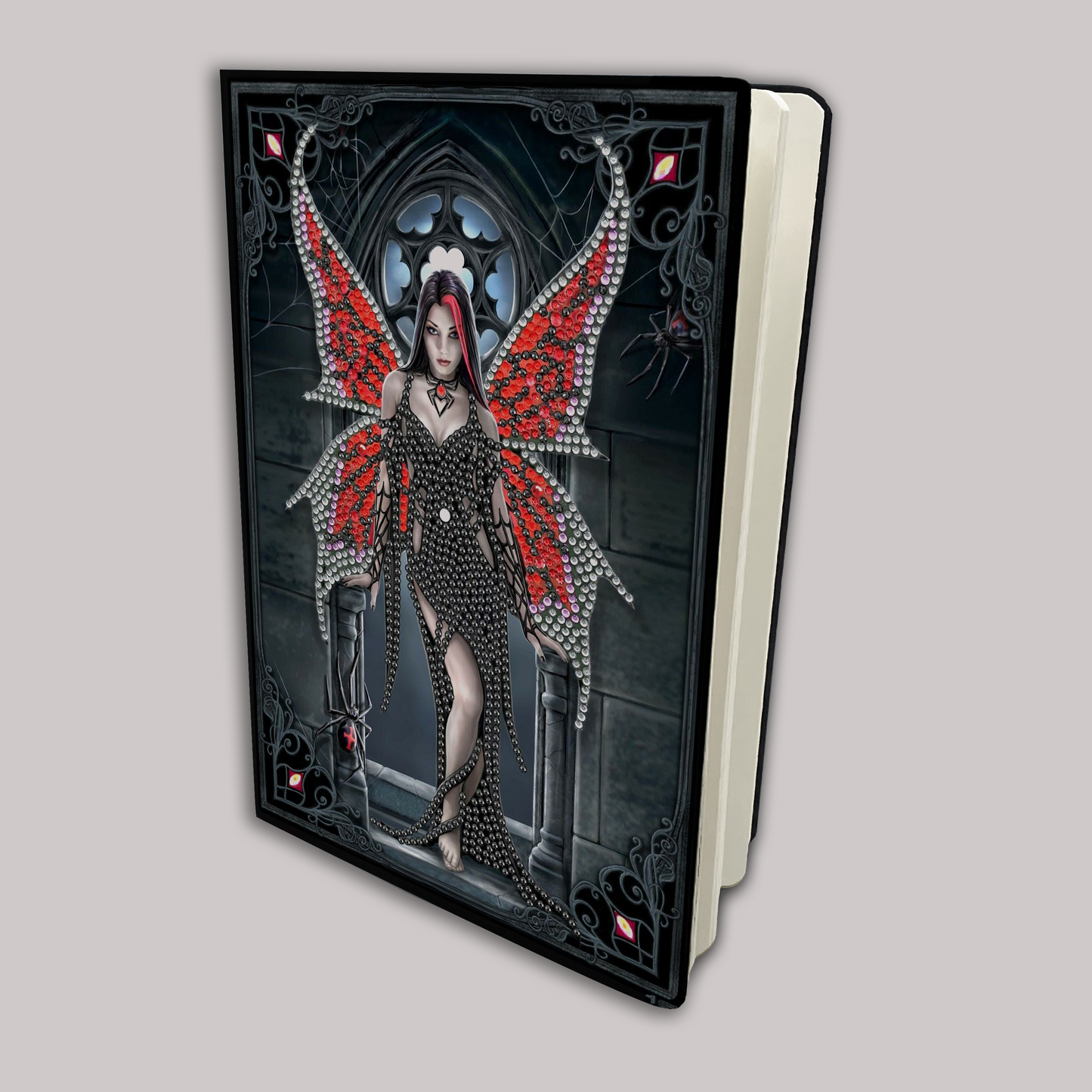 CANJ-8: "Aracnafaria"" 26x18cm Crystal Art Notebook  ANNE STOKES"