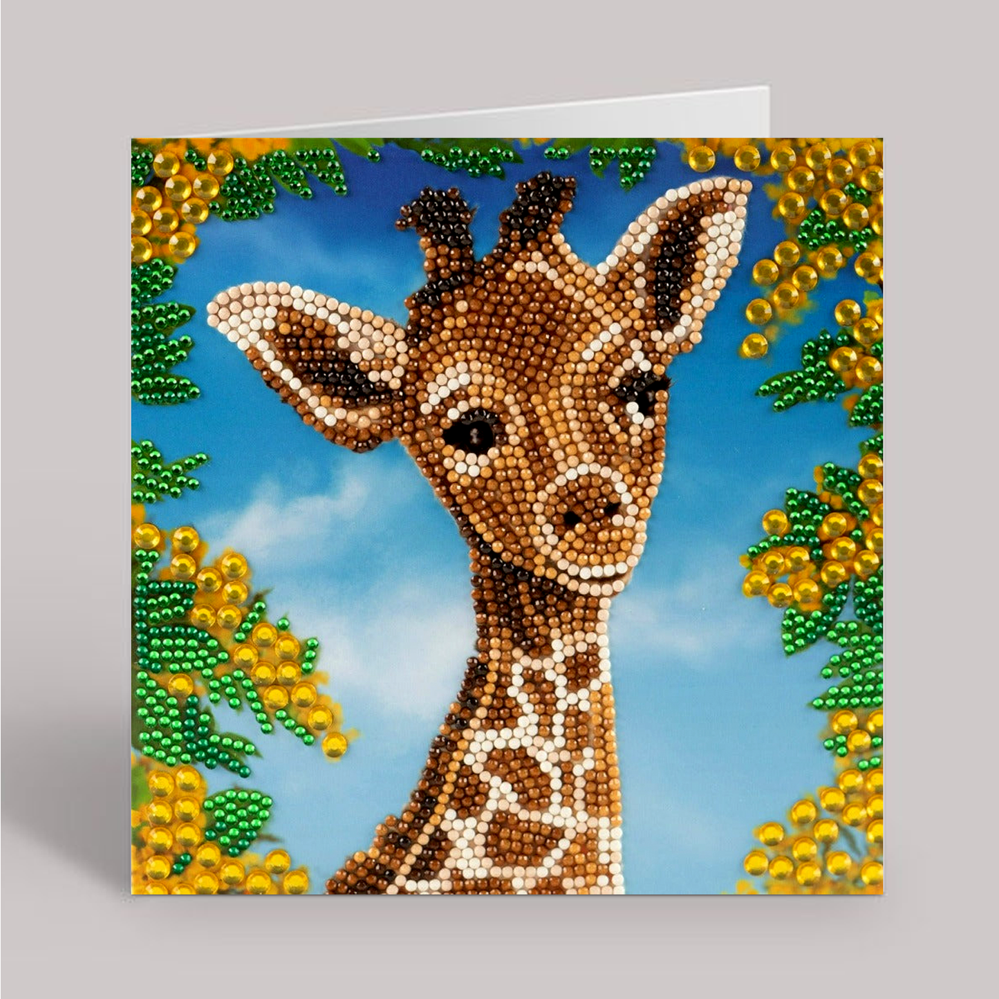 CCK-A119: "Baby Giraffe" 18x18cm Crystal Art Card