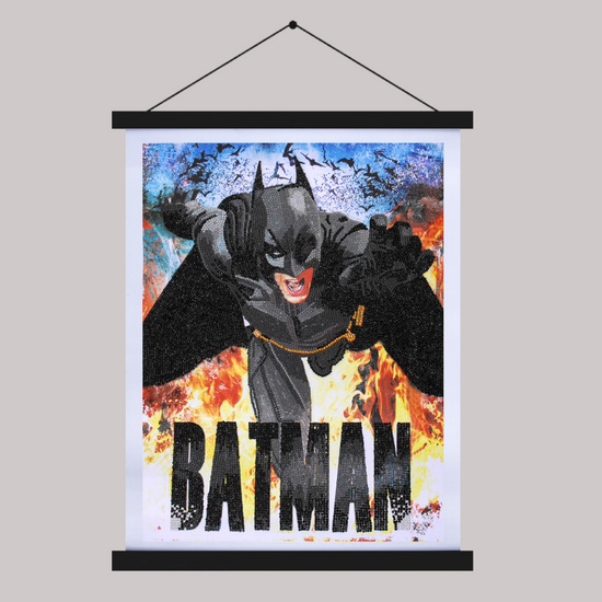 batman dc comics crystal art scroll