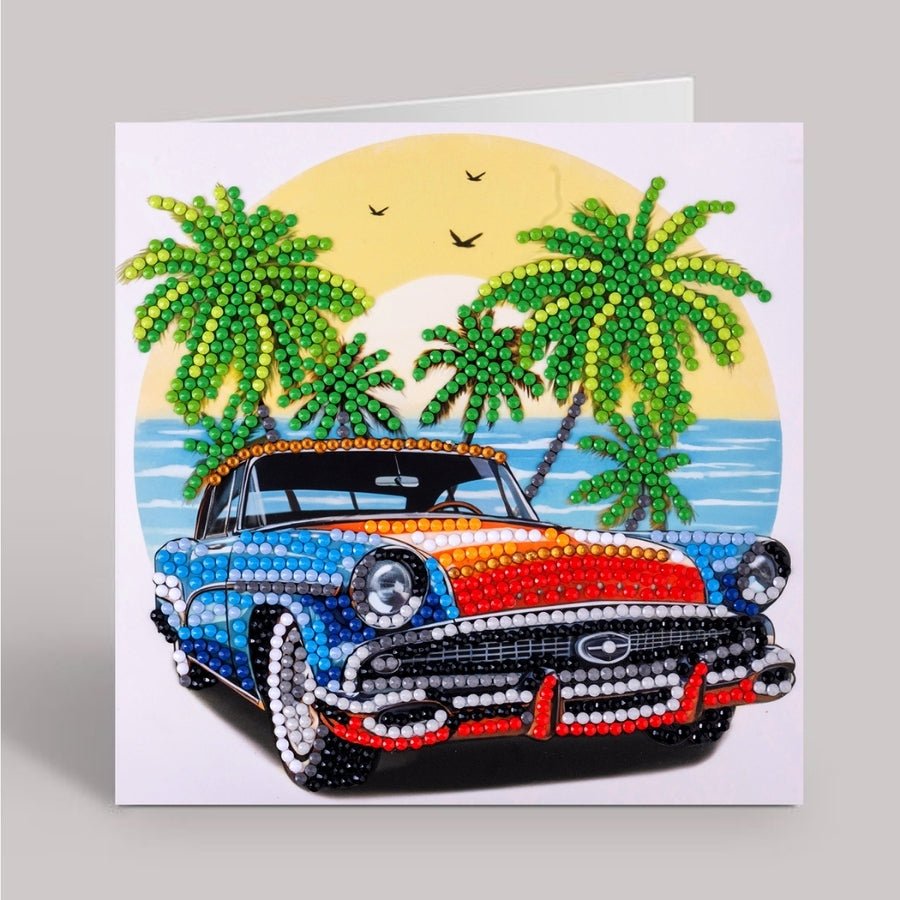 Beach Drive Crystal Art Card Kit 15x15cm