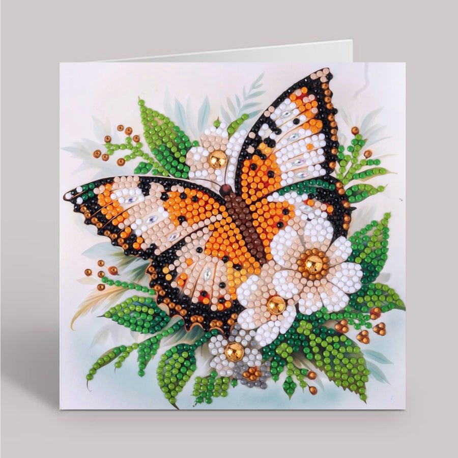 Butterfly Bloom Crystal Art Card Kit 15x15cm