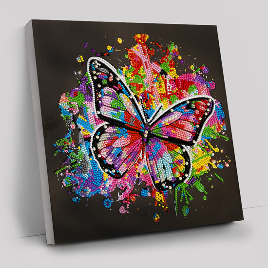 CAK-QVC-3030M-09: Colour in Flight  (with special crystals) 30x30cm Crystal Art Kit