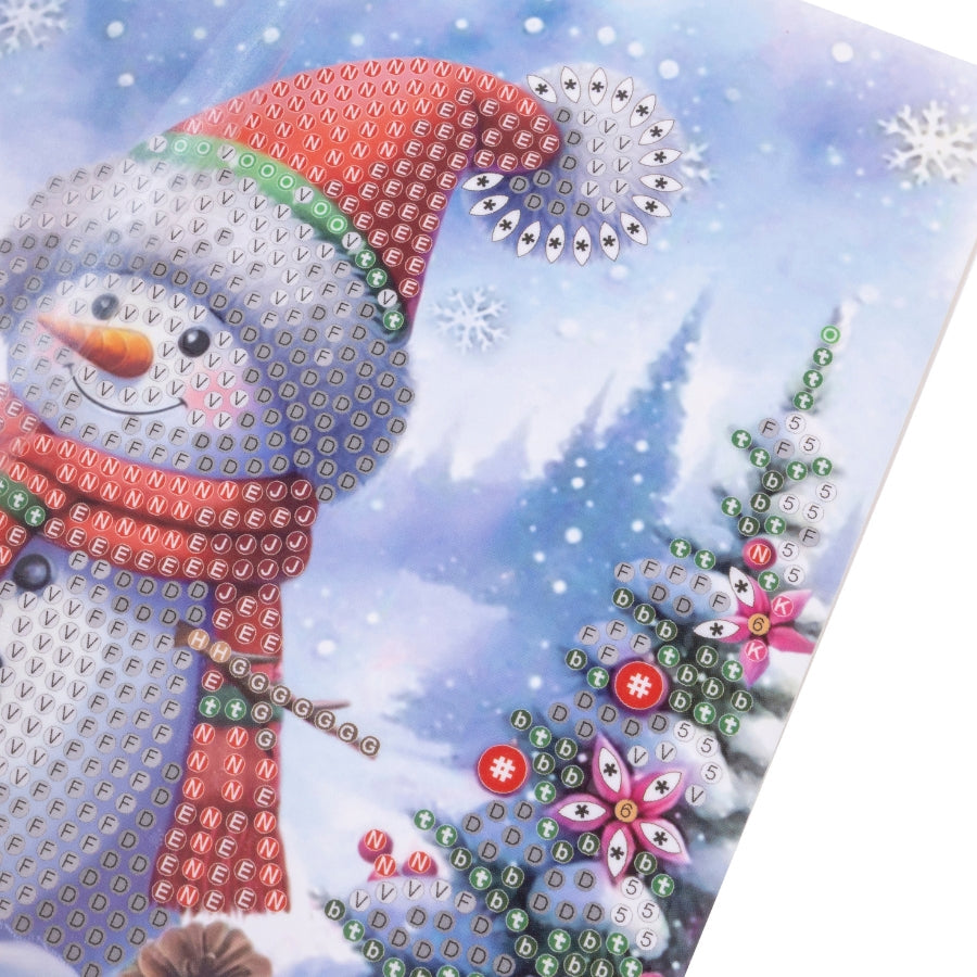 Cool Snowman Crystal Art Card Kit 15x15cm