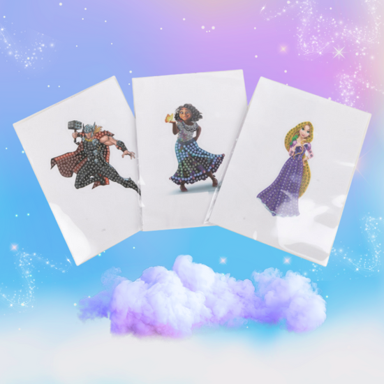 Load image into Gallery viewer, Disney 100th anniversary crystal art sticker pack and stickers
