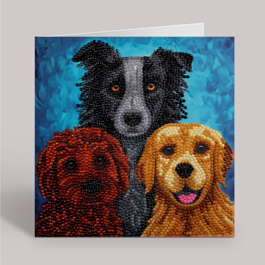 "Dog Portrait" Crystal Art Card