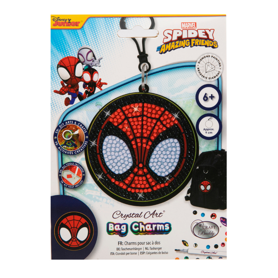 Spiderman Crystal Art Bag Charm Kit MARVEL 1