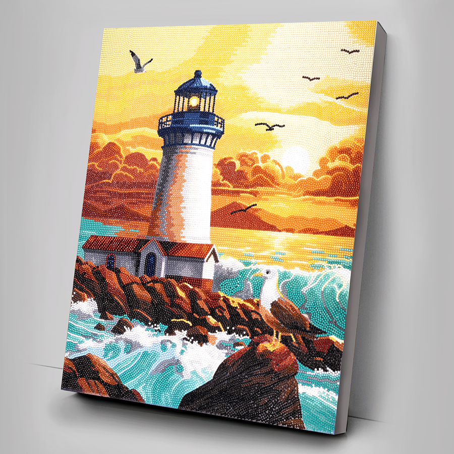 "Lighthouse" Crystal Art Canvas Kit 40x50cm