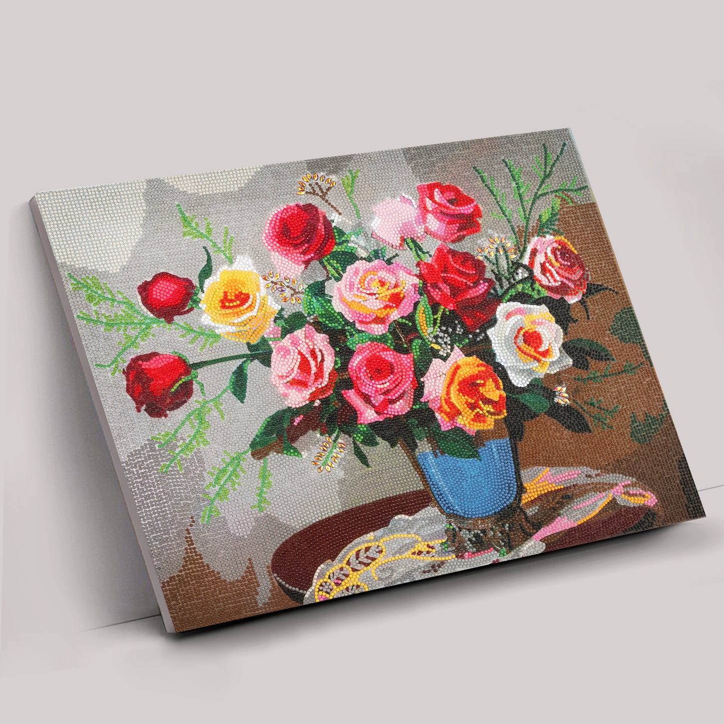 Vintage Roses Crystal Art Canvas Kit 40x50cm
