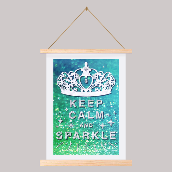 keep calm and sparkle mini crystal art scroll kit 2