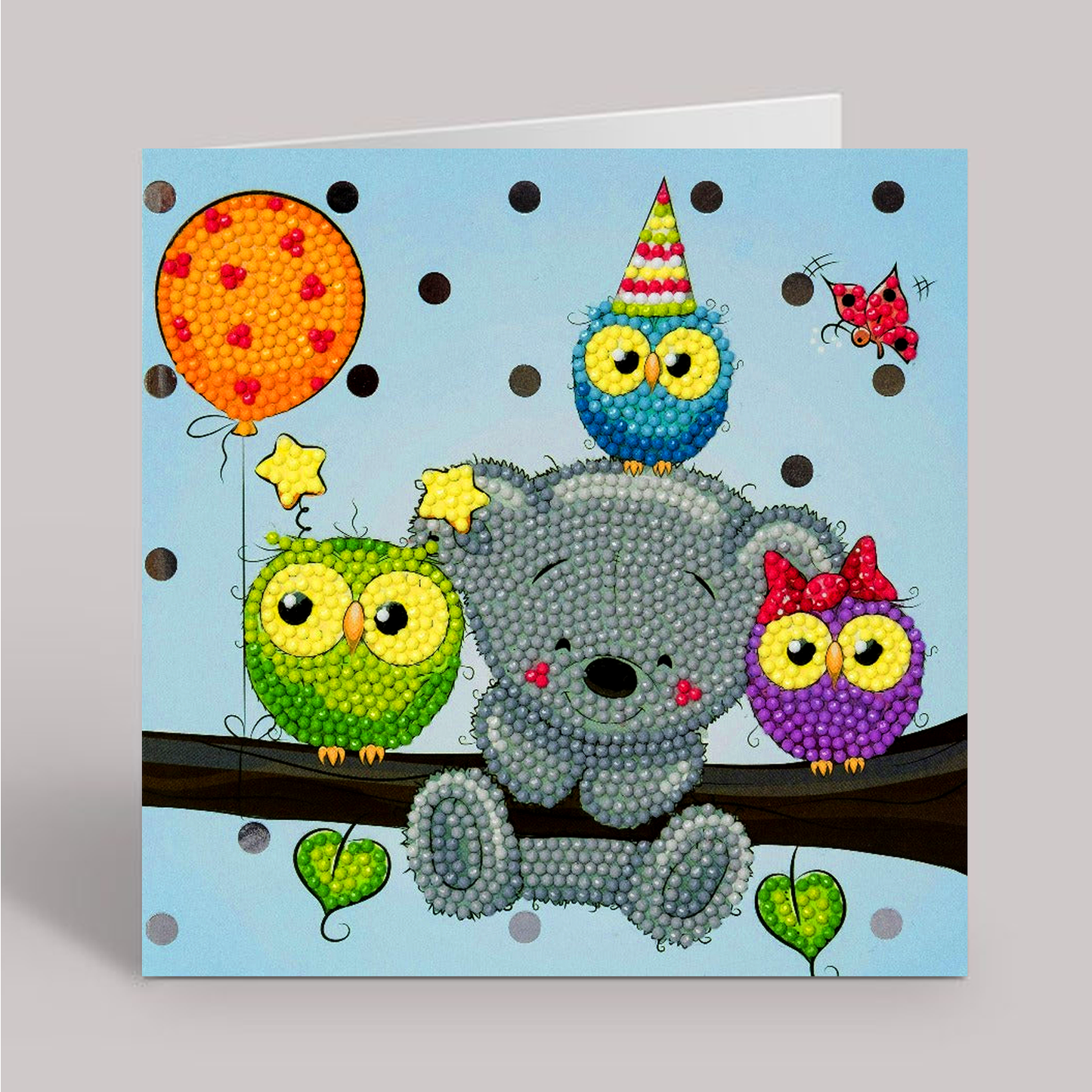 CCK-A19: "Birthday Friends" Crystal Card Kit