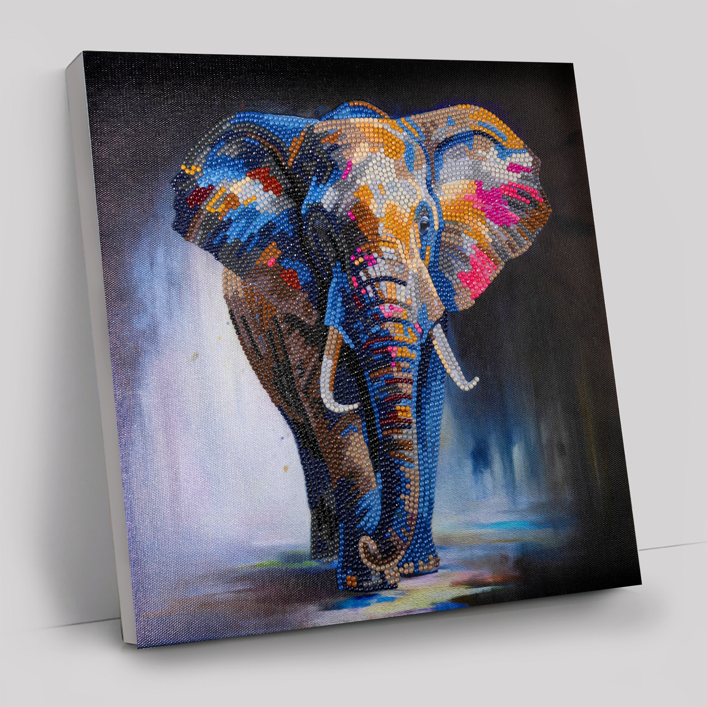Majestic Elephant Crystal Art Canvas 30x30cm