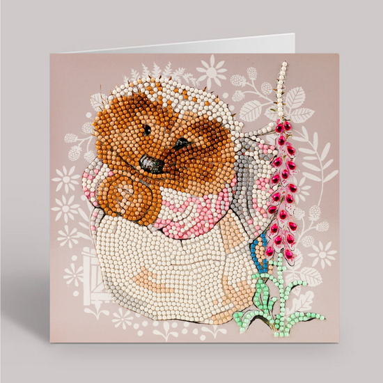 CCK-PRBT10: Mrs. Tiggy-winkle 18x18cm Crystal Art Card