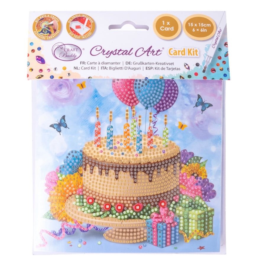 Birthday Delight Crystal Art Card Kit 15x15cm