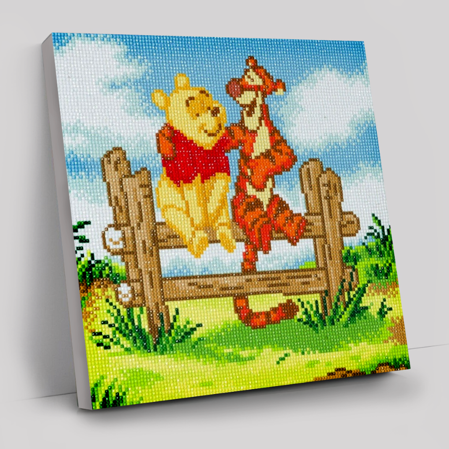 CAK-DNY702M: Pooh and Tigger, 30x30cm Crystal Art Kit