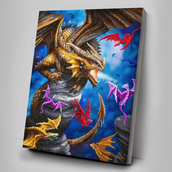 CAK-AST13: "Dragon Clan"" 40x50cm Crystal Art Kit  ANNE STOKES"