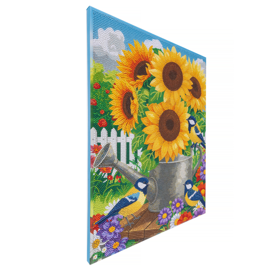 Sparkling Sunflowers Crystal Art Canvas Kit 40x50cm