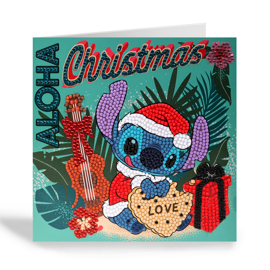 Christmas Aloha, 18x18cm Crystal Art Card