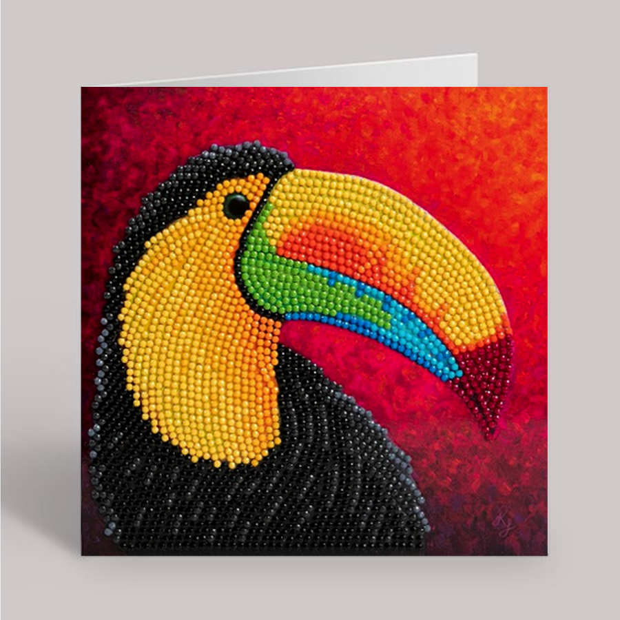 CCK-A117: "Tropical Toucan" 18x18cm Crystal Art Card by RACHEL FROUD