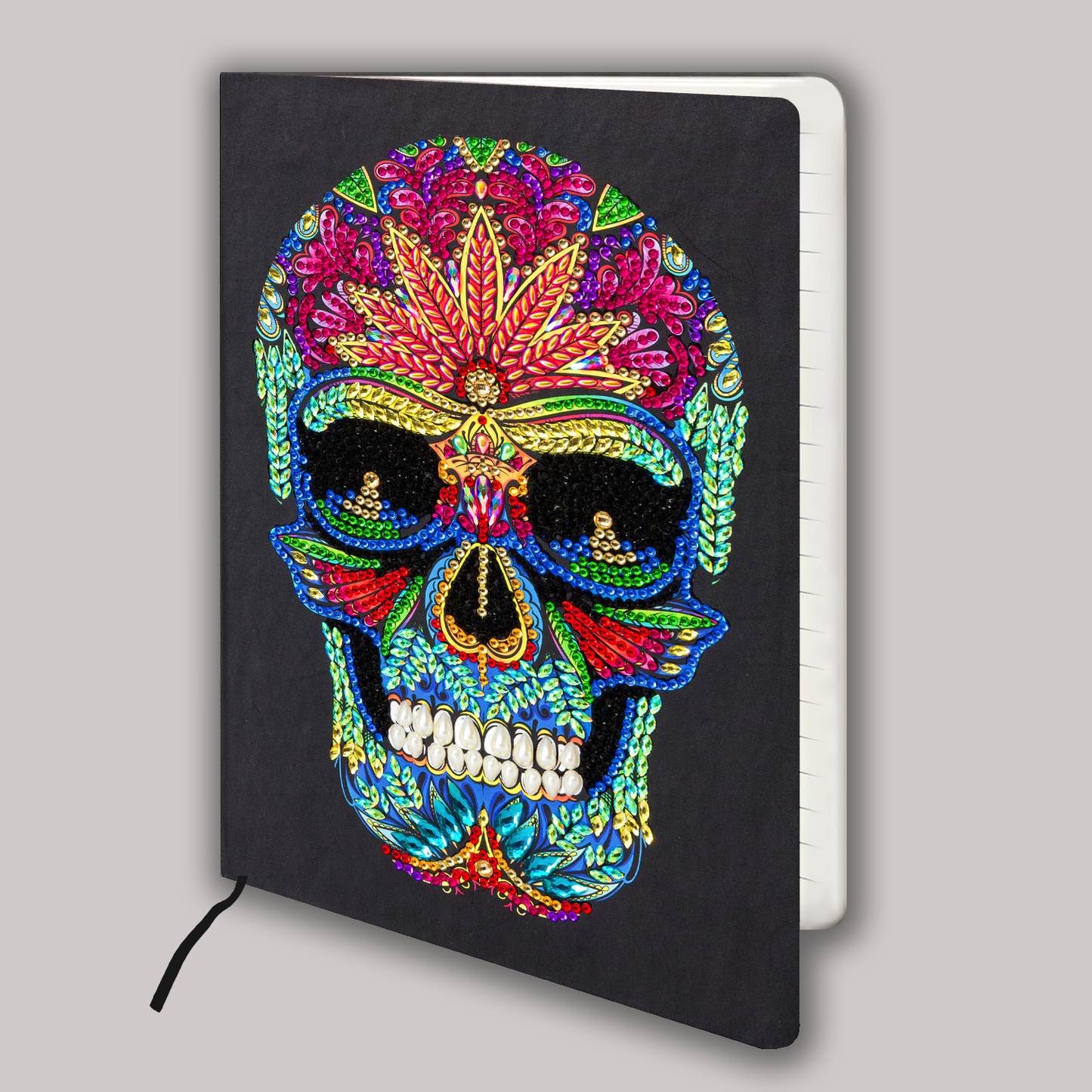 CANJ-4 "Skull" Crystal Art Notebook Kit, 26 x 18cm