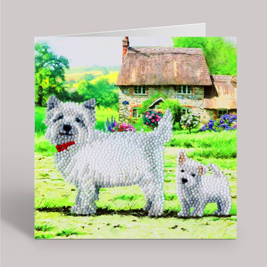 CCK-A52 "Westie Dogs" Crystal Art Card Kit