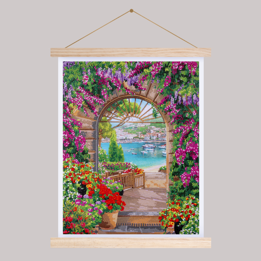 window to paradise crystal art scroll