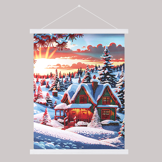 ‘Winter Sunset’ Crystal Art Scroll Kit 40x50cm