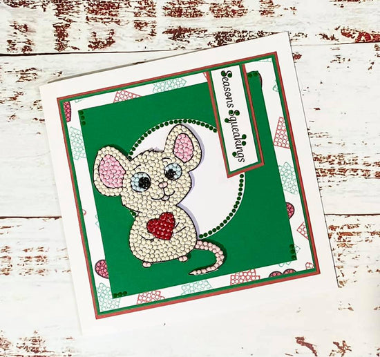 CCST33: Craft Buddy Crystal Art Squeak the Mouse A6 Stamp Set
