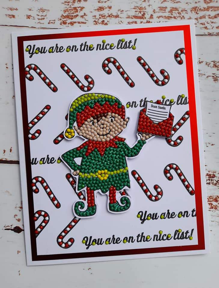 CCST34: Craft Buddy Crystal Art Santa’s Little Helper A6 Stamp Set