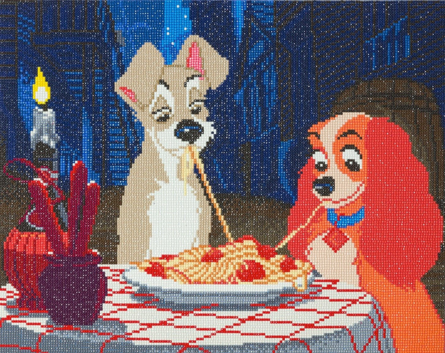 CAK-DNY706L: Lady & The Tramp, 40x50cm Crystal Art Kit