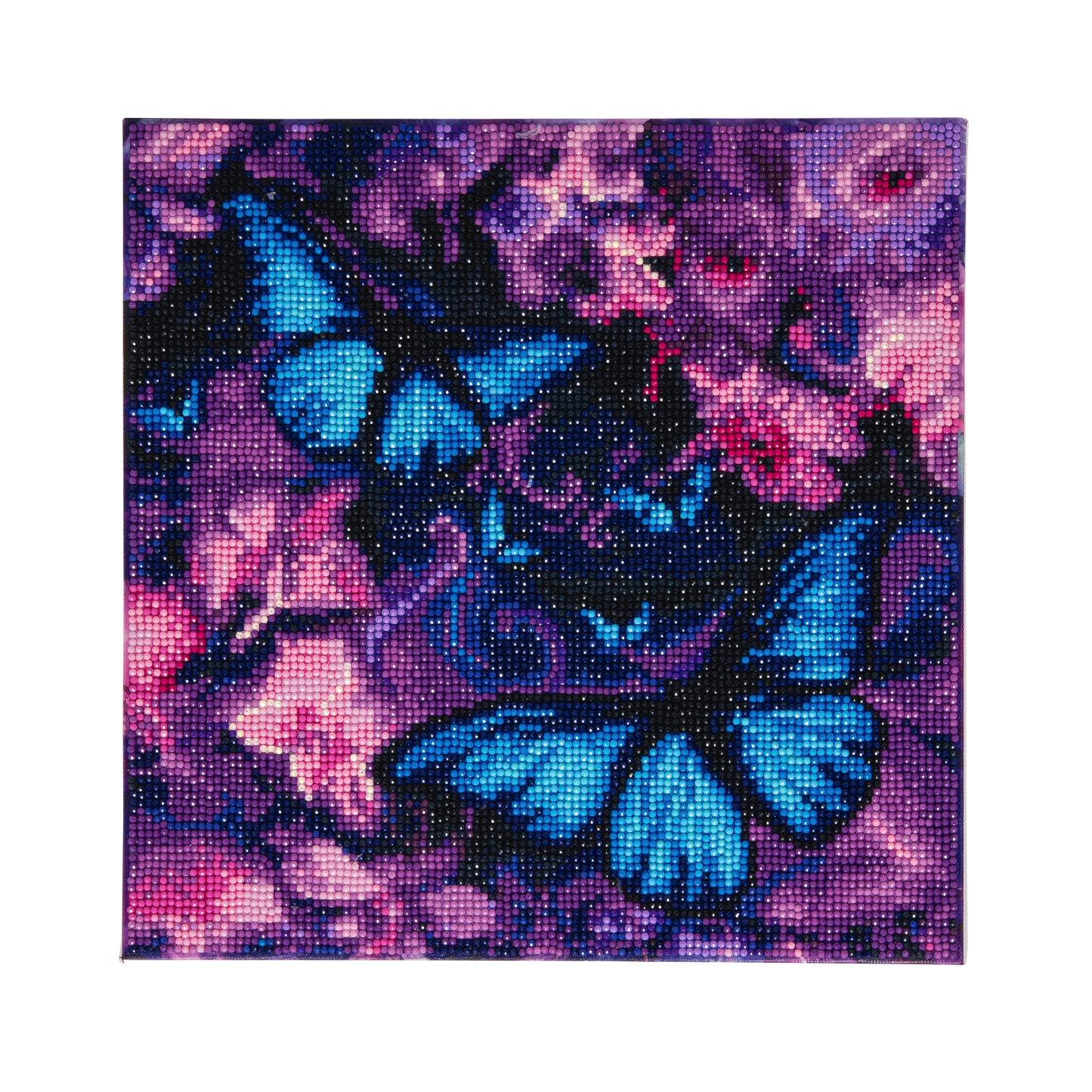 CAK-AM1: "Blue Violet Butterflies " Framed Crystal Art Kit 30 x 30cm (Medium)