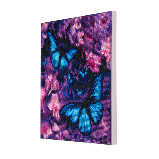 CAK-AM1: "Blue Violet Butterflies " Framed Crystal Art Kit 30 x 30cm (Medium)