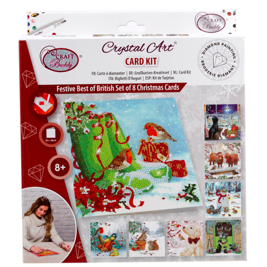 Load image into Gallery viewer, 2023-limited-edition-festive-best-of-british-set-of-8-cards-contents-front-packaging
