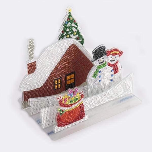 CA-SCKT3: Snowy Village, 3D Crystal Art Scene