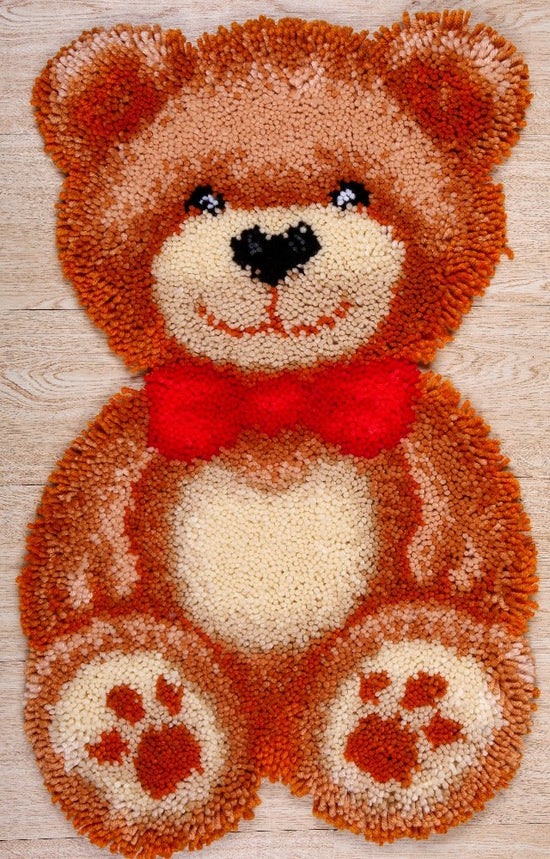 LH04-TEDDY: Craft Buddy Latch Hook Rug Kit 42*73cm TEDDY