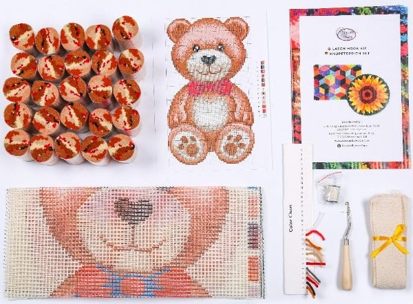 LH04-TEDDY: Craft Buddy Latch Hook Rug Kit 42*73cm TEDDY