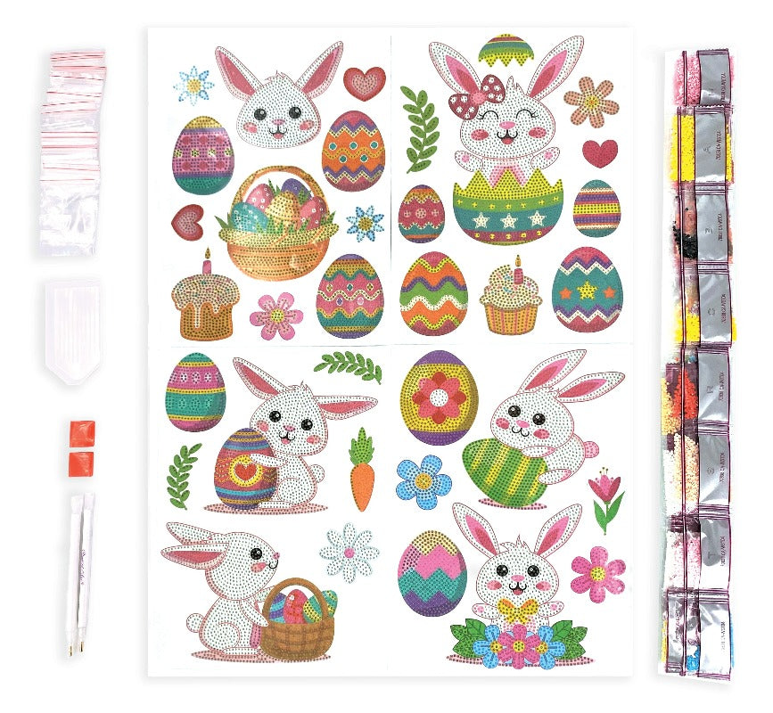 CA-WST04: Crystal Art Home Décor Decals - set of 4 EASTER