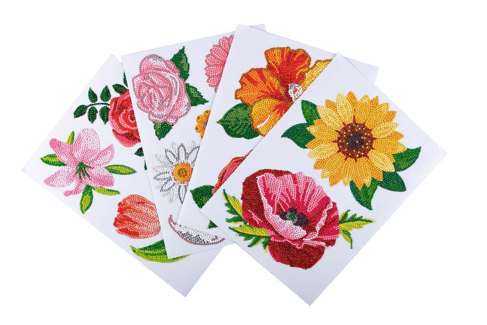 CA-WST02: Crystal Art Home Décor Decals - FLOWERS