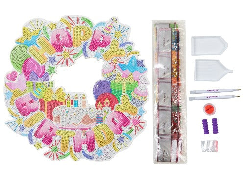 Crystal Art Birthday Wreath - Contents