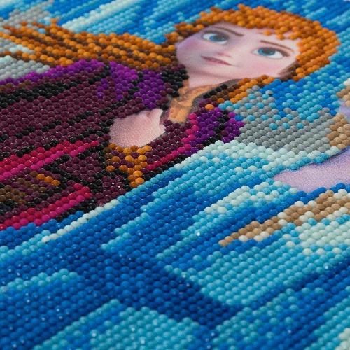 CAK-DNY700M: Elsa, Anna & Olaf, 30x30cm Crystal Art Kit