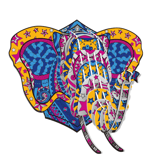 P3D020: Craft Buddy 3D Colour Me! Puzzle Kits - African Elephant