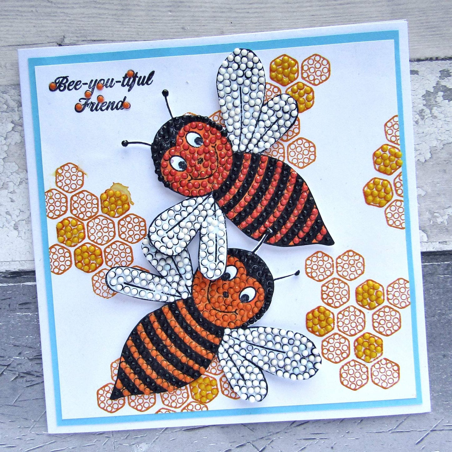 CCST23: Craft Buddy Buzzing Bee Crystal Art A6 Stamp Set