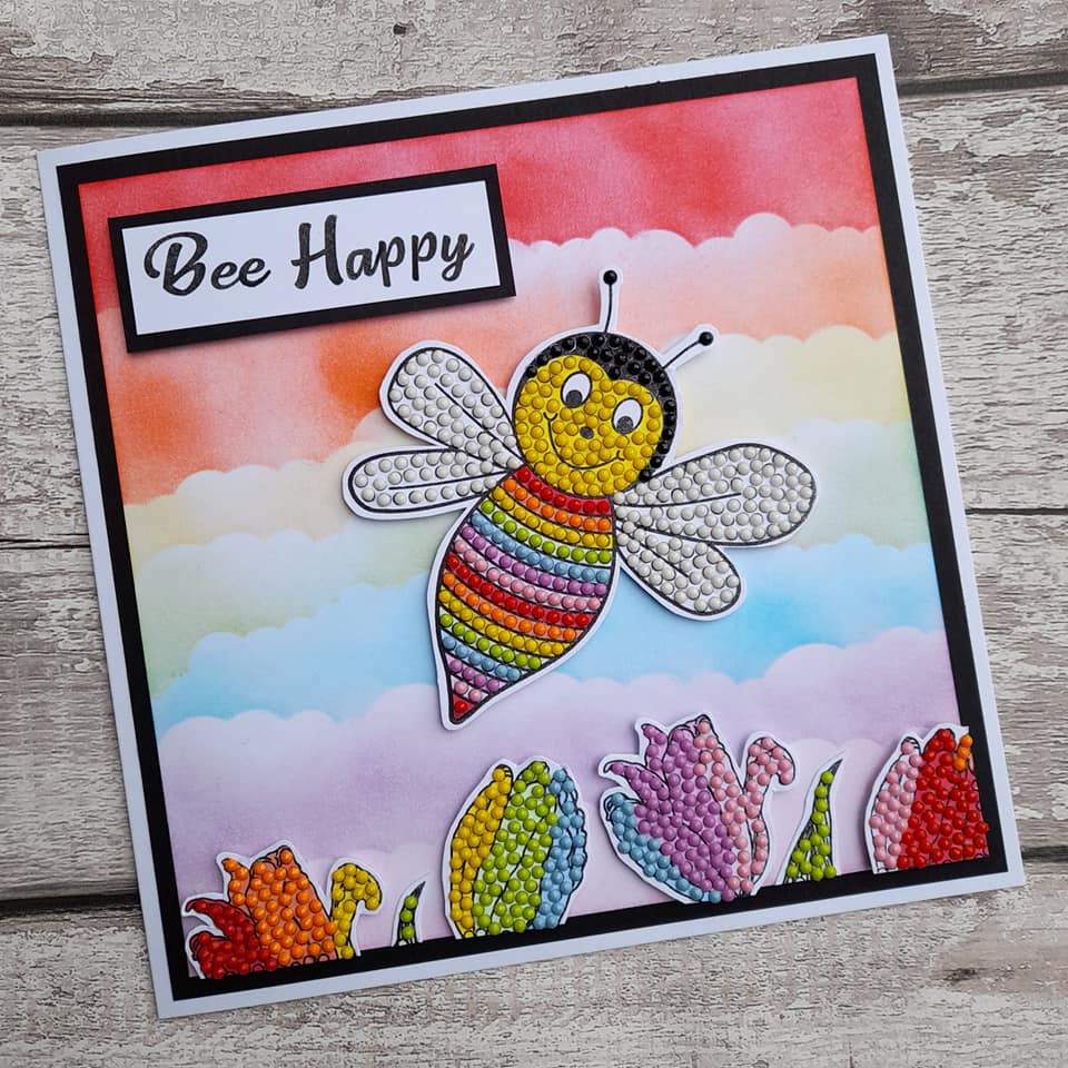 CCST23: Craft Buddy Buzzing Bee Crystal Art A6 Stamp Set