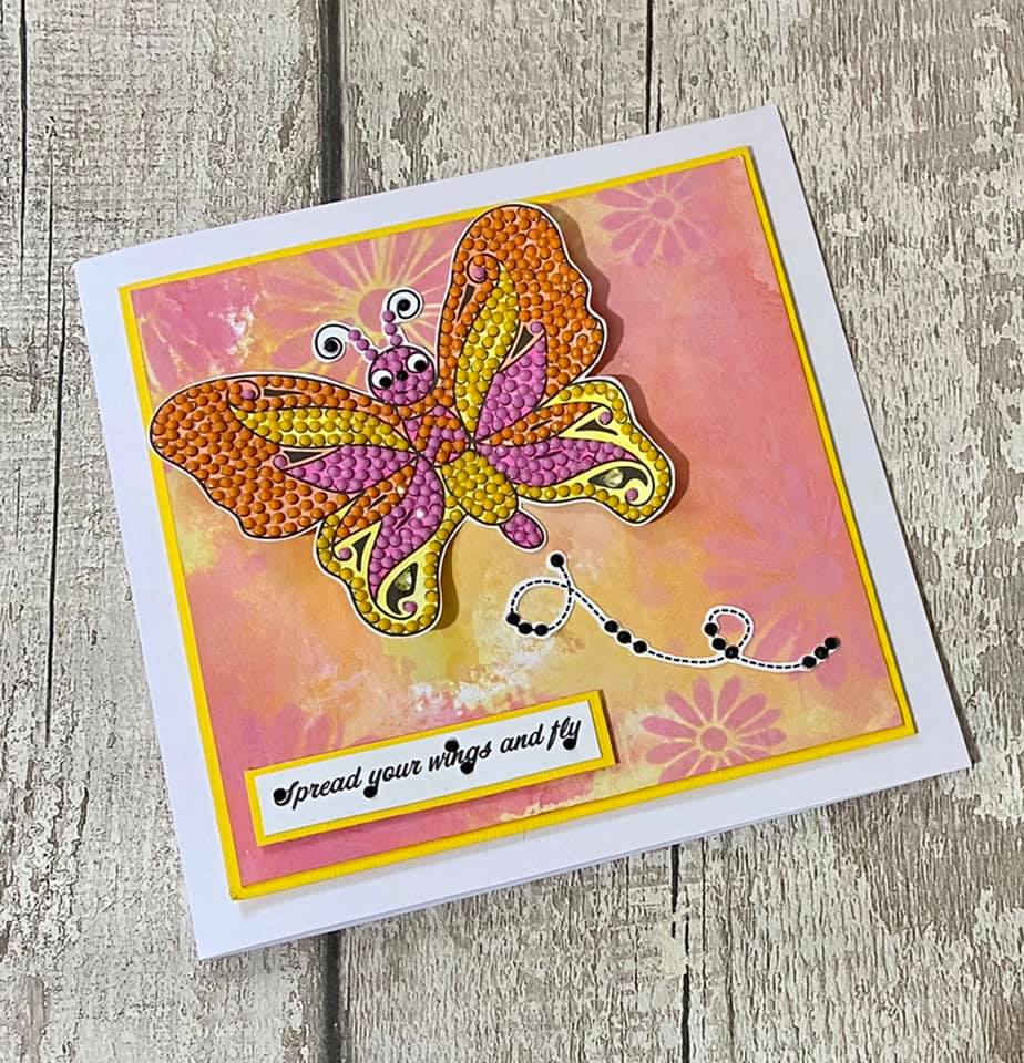 CCST21: Craft Buddy Flutteryby Butterfly Crystal Art A6 Stamp Set