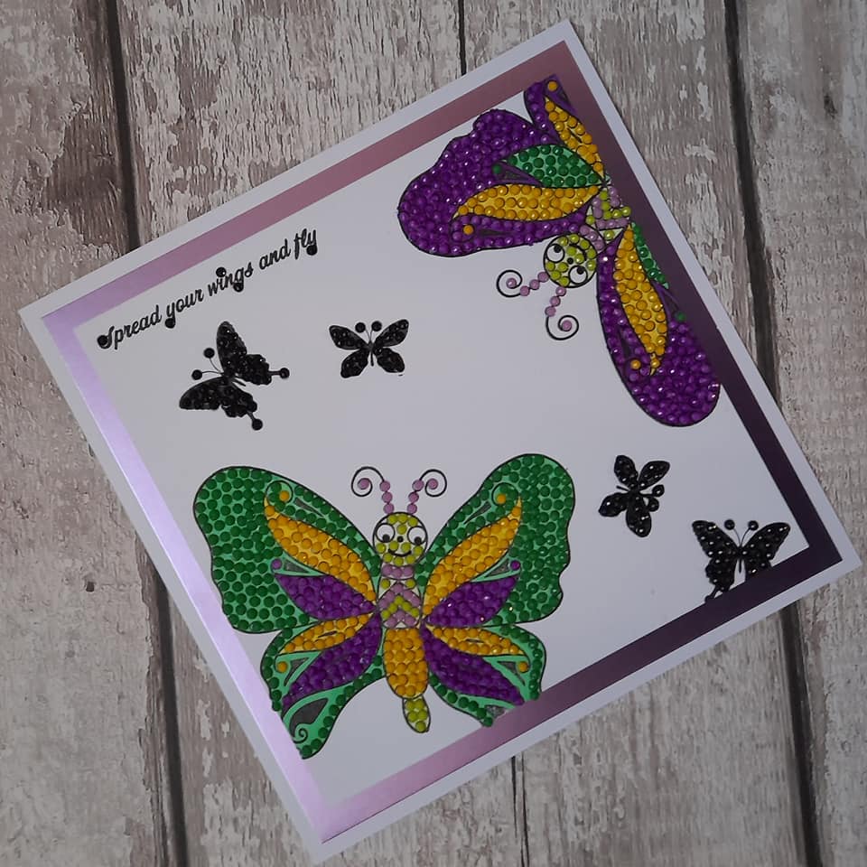 CCST21: Craft Buddy Flutteryby Butterfly Crystal Art A6 Stamp Set