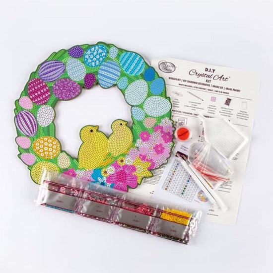 CA-WR11: Crystal Art Little Chicks Wreath